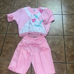 Pink Floral Pajama Set